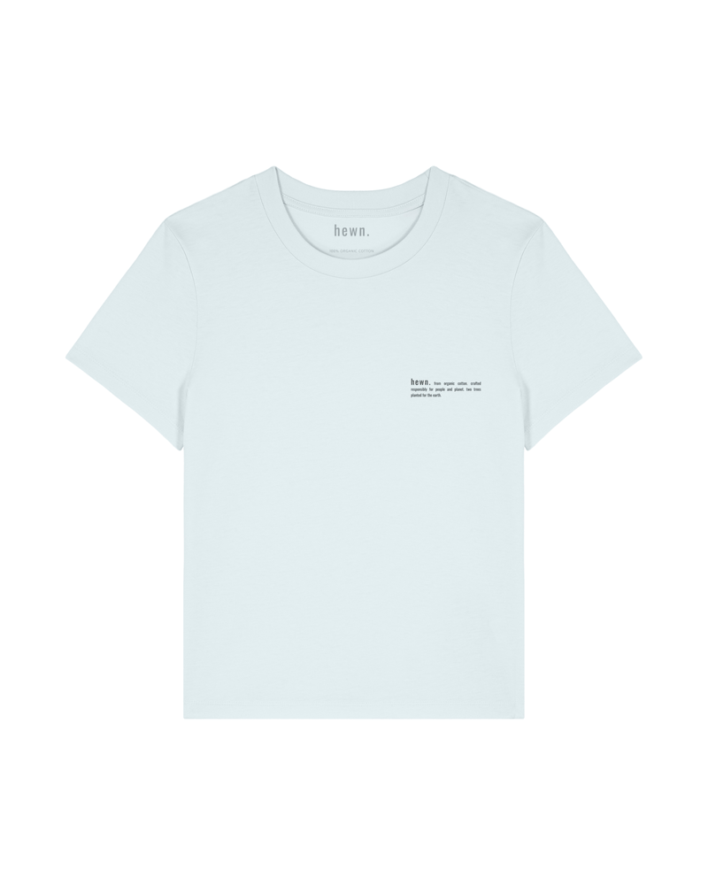 hewn. Womens Classic-fit Organic Cotton T-shirt in Blue Ice