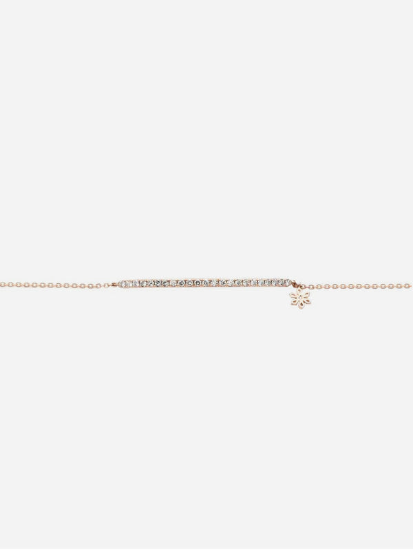 Illuminess™  14K Rose Gold Diamond Bar Bracelet | Rose Gold