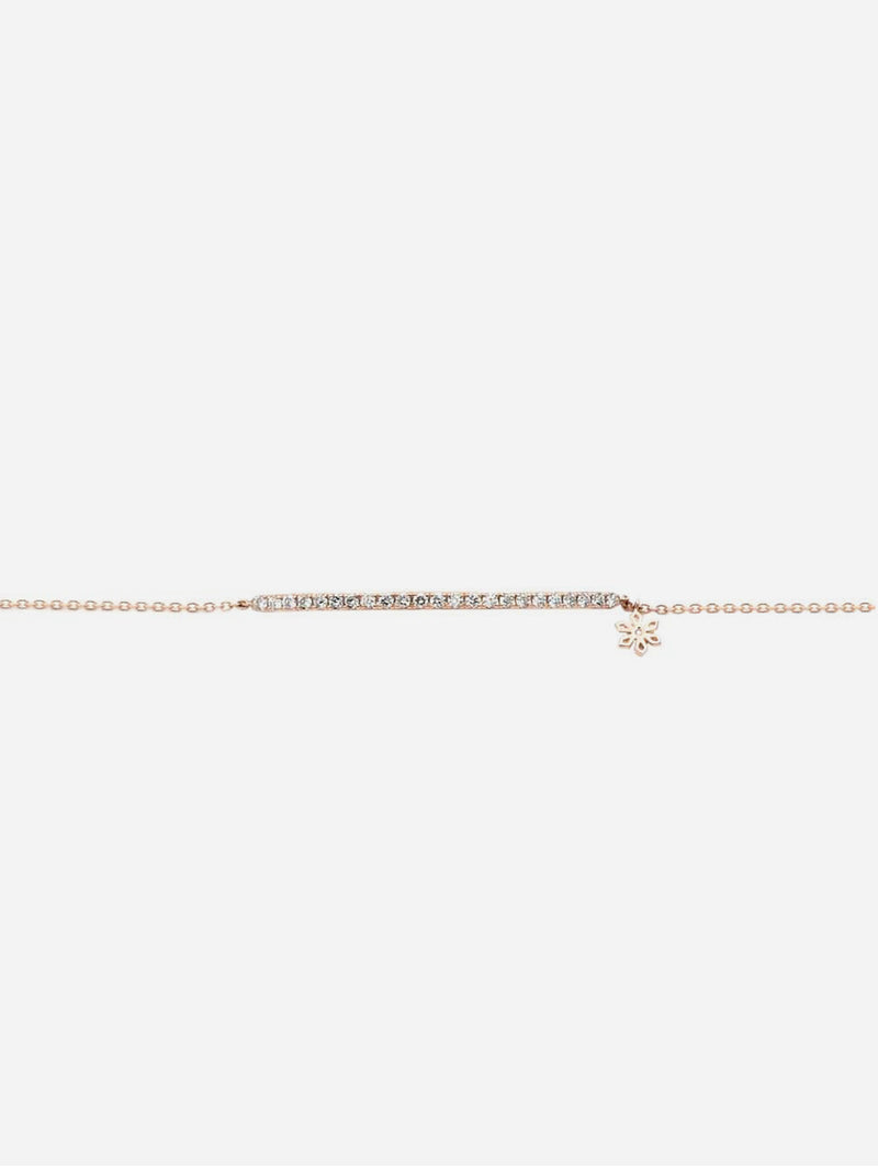 Illuminess™  14K Rose Gold Diamond Bar Bracelet | Rose Gold