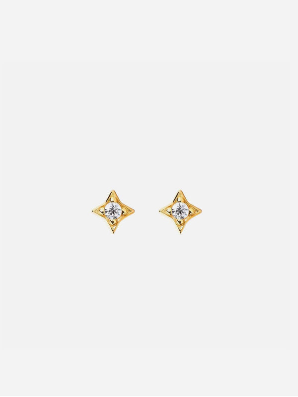 Illuminess™ Mini 14K Gold Vermeil Star Studs | Gold