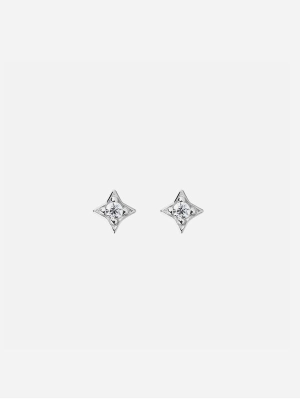 Illuminess™ Mini Sterling Silver Star Studs | Silver