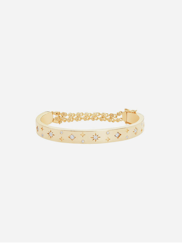 Illuminess™ Premium 14K Gold Vermeil Starset Bangle | Gold