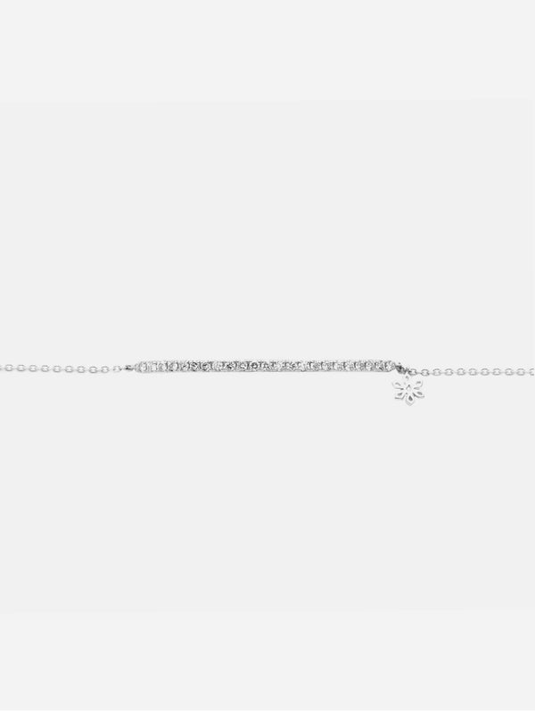 Illuminess™ Sterling Silver Diamond Bar Bracelet | Silver