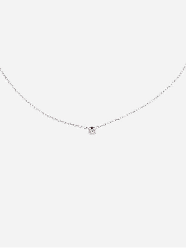 Illuminess™ Sterling Silver 'Light Inside Her' Single Stone Necklace | Silver
