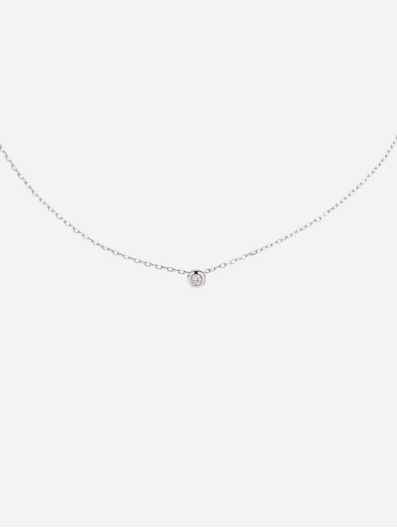 Illuminess™ Sterling Silver 'Light Inside Her' Single Stone Necklace | Silver