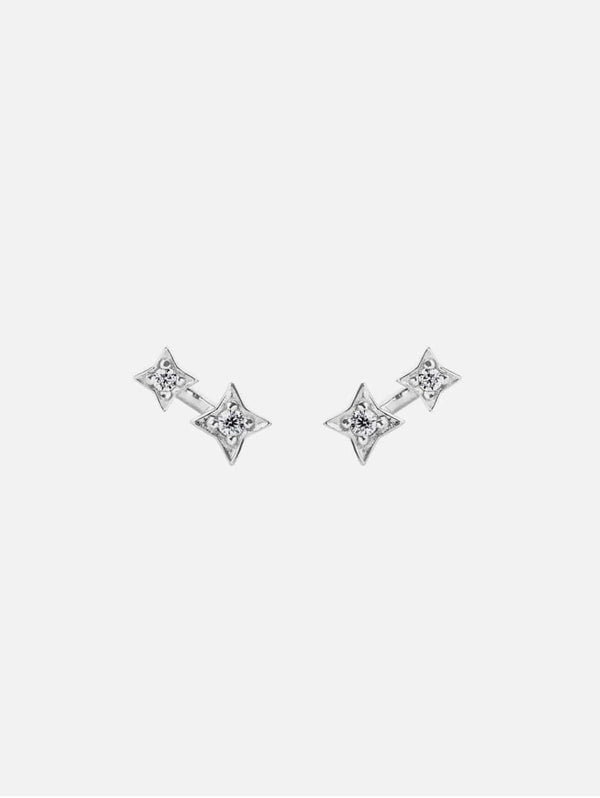 Illuminess™ Sterling Silver Shooting Star Studs | Silver