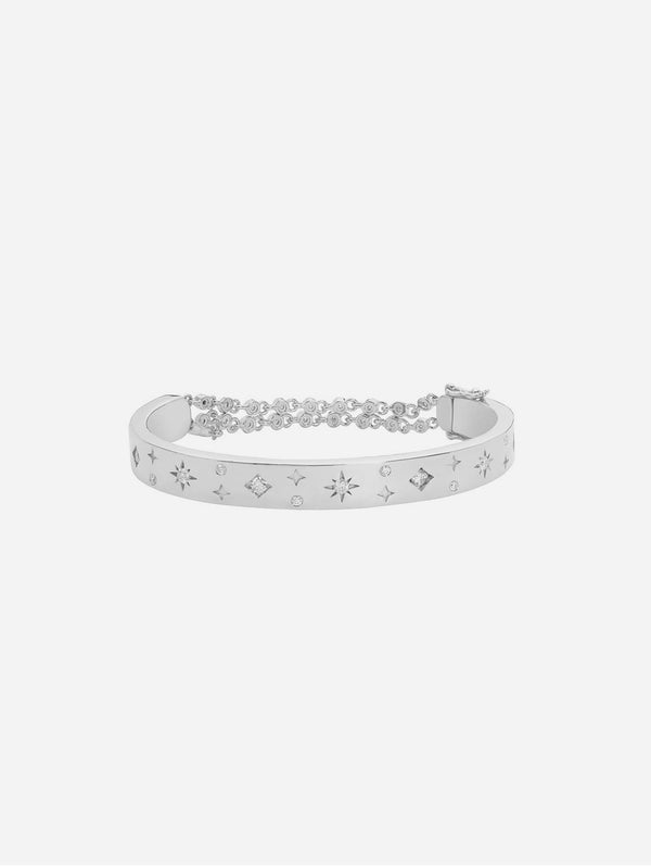 Illuminess™ Sterling Silver Starset Bangle | Silver