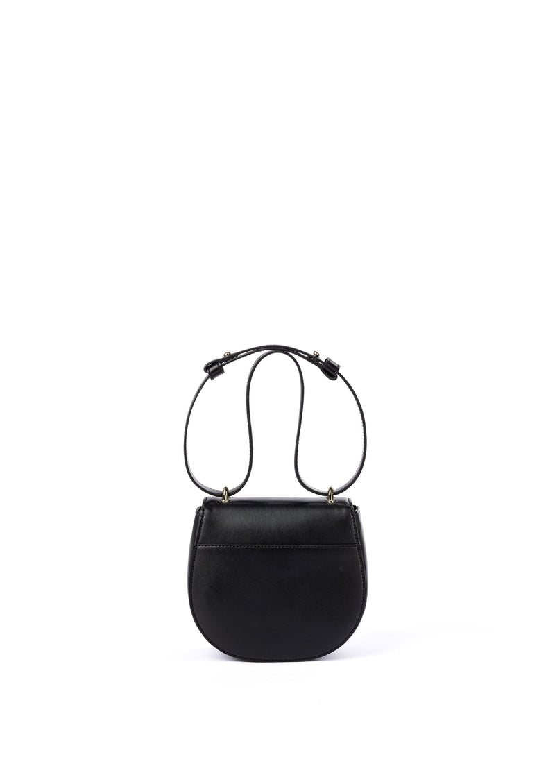 Iris Apple Leather Vegan Mini Bag | Black