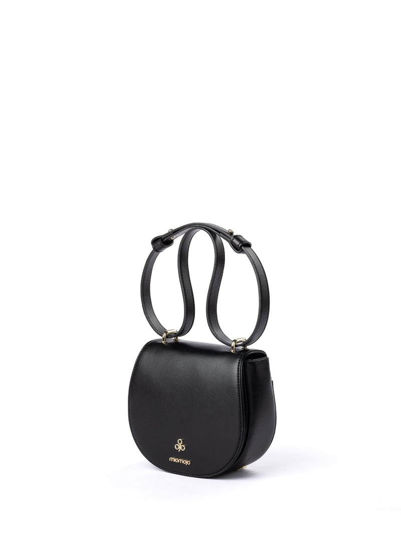 Iris Apple Leather Vegan Mini Bag | Black