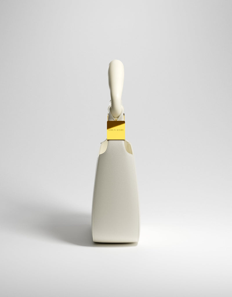 MAISON ADMIRE Ivory vegan leather bag