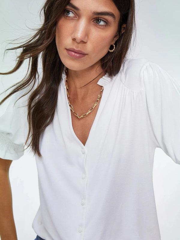 Baukjen Noa LENZING™ ECOVERO™ Blouse | Pure White