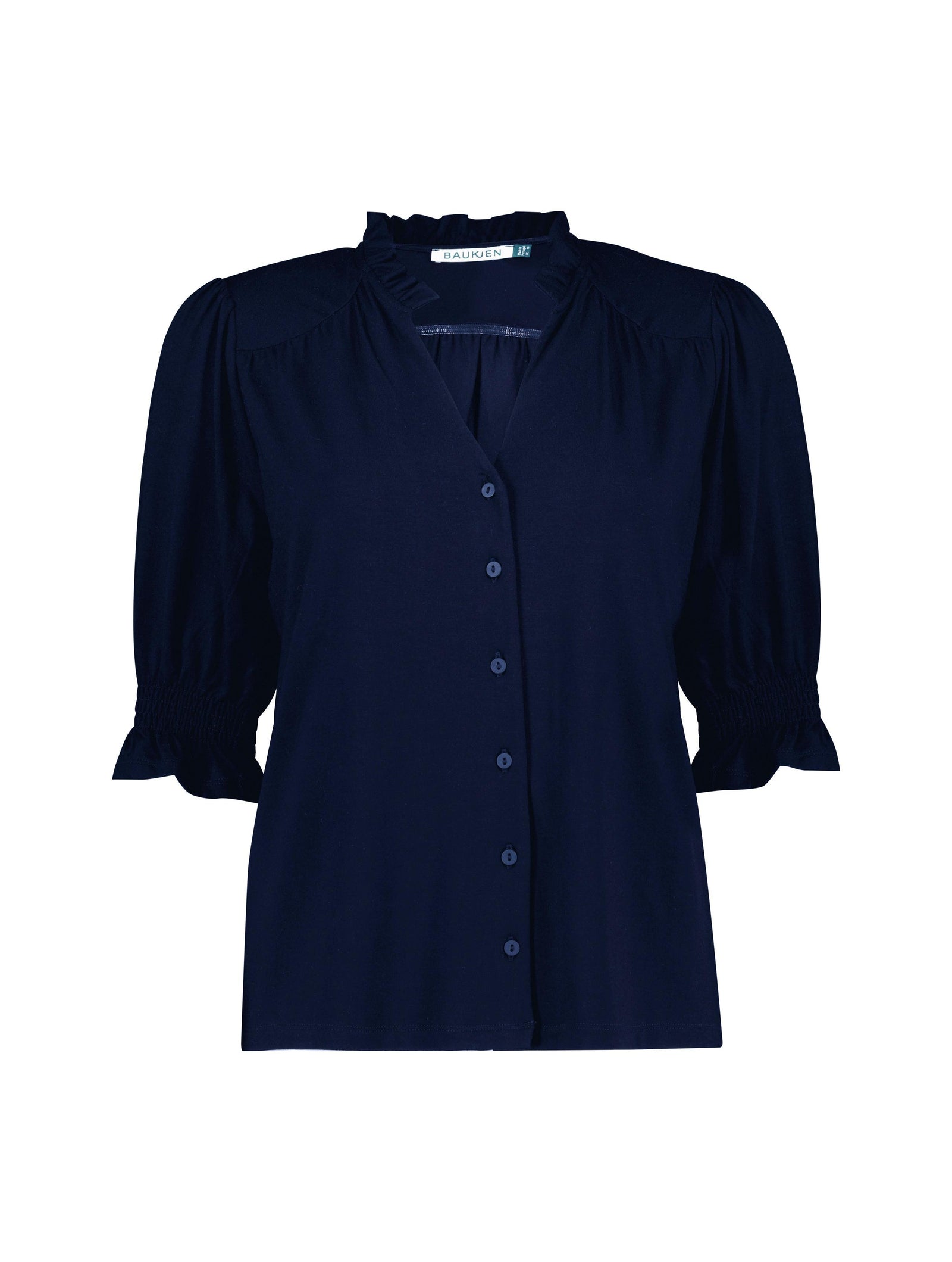 Noa LENZING™ ECOVERO™ Short Sleeve Blouse | Classic Navy