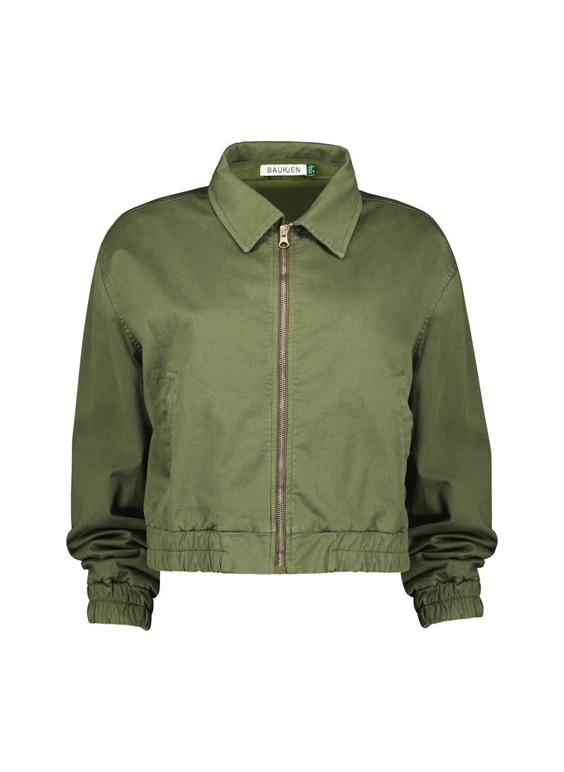 Baukjen Elowen Organic Cotton Cropped Bomber Jacket