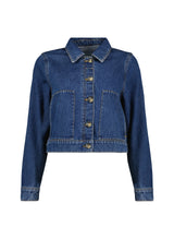 Immaculate Vegan - Kristi Organic Cotton Cropped Denim Jacket | mid Wash Indigo