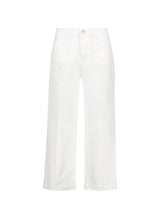 Immaculate Vegan - Jena Organic Cotton Stretch Wide Crop Jeans | Soft White