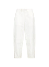 Immaculate Vegan - Reece Organic Cotton Stretch Barrel Leg Cargo Jeans | Soft White