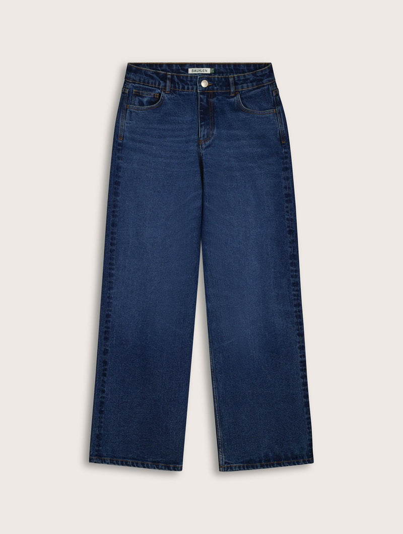 Baukjen Organic Stretch Cotton Wide Leg Slouch Jeans