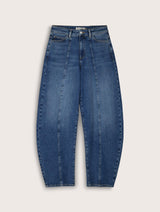 Immaculate Vegan - Baukjen Wyatt Organic Cotton Stretch Denim Barrel Jeans | Blue