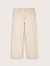 Immaculate Vegan - Baukjen Helen Organic Cotton Stretch Turn Up Jeans | Ecru