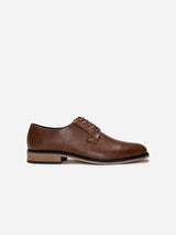 Immaculate Vegan - NAE Vegan Shoes Jake Men's Vegan Leather Blucher Shoes | Brown UK7 / EU40 / US8