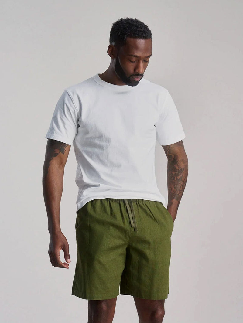 KOMODO Jerry Men's Organic Linen Cotton Shorts | Khaki