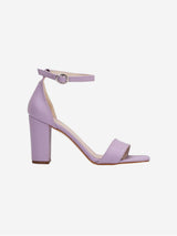 Immaculate Vegan - Forever and Always Shoes Jess Open Toe Block Vegan Heels | Lavender