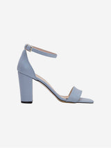 Immaculate Vegan - Forever and Always Shoes Jess Open Toe Block Vegan Heels | Light Blue