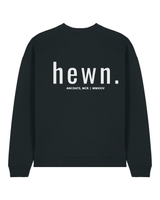 Immaculate Vegan - hewn. Mens Organic Cotton Signature Oversized Sweatshirt in Jet Black