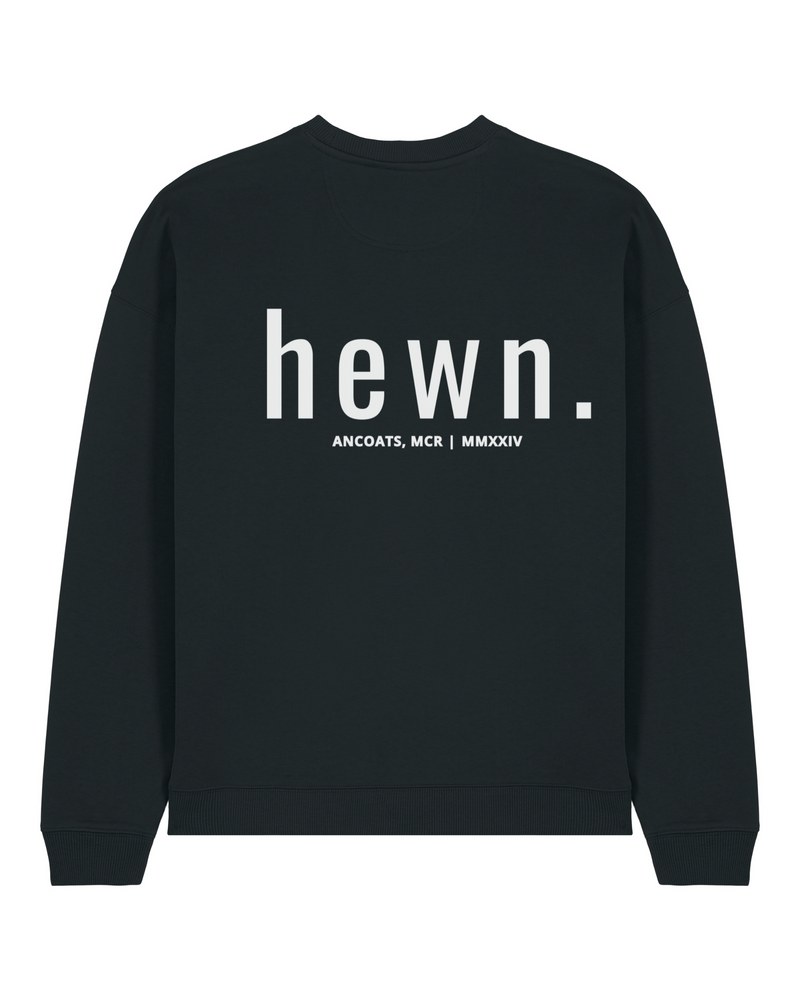 Women's Organic Cotton Signature Oversized Sweatshirt | Jet Black