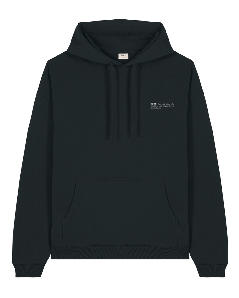 Women's Organic Cotton Signature Oversized Hoodie | Jet Black