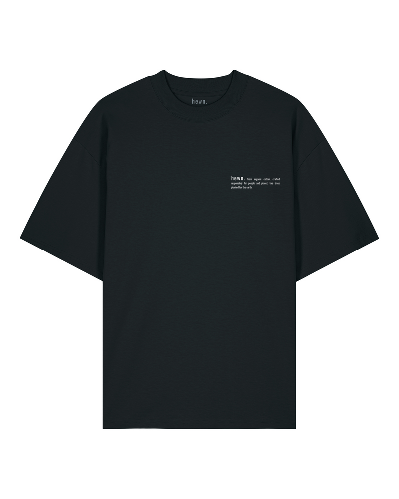 Women's Organic Cotton Signature Oversized T-Shirt | Jet Black