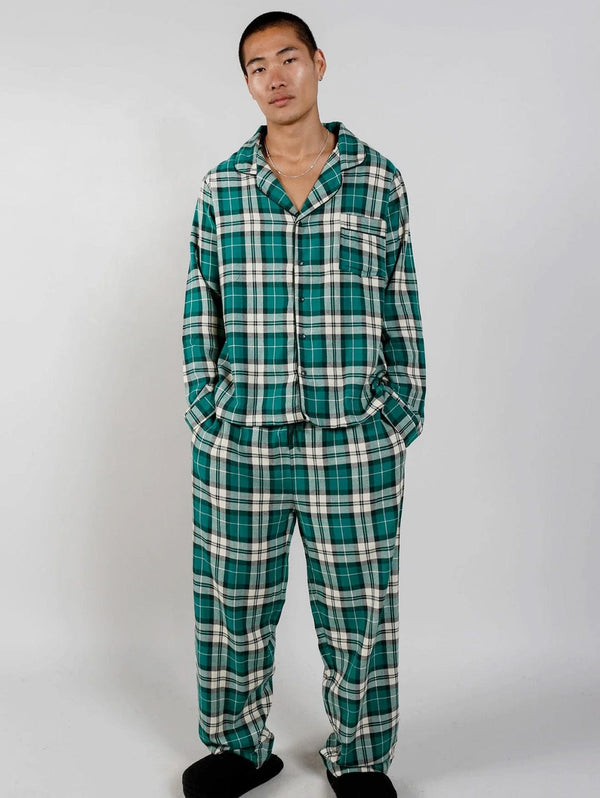 KOMODO Jim Jam Men's Organic Cotton Pyjama Set | Green