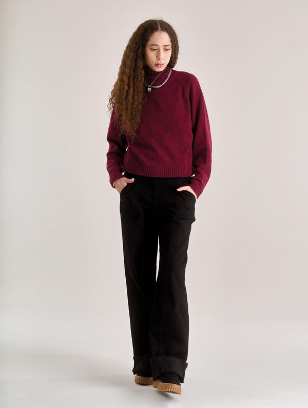 Women's Rose Organic Cotton Trouser | Black