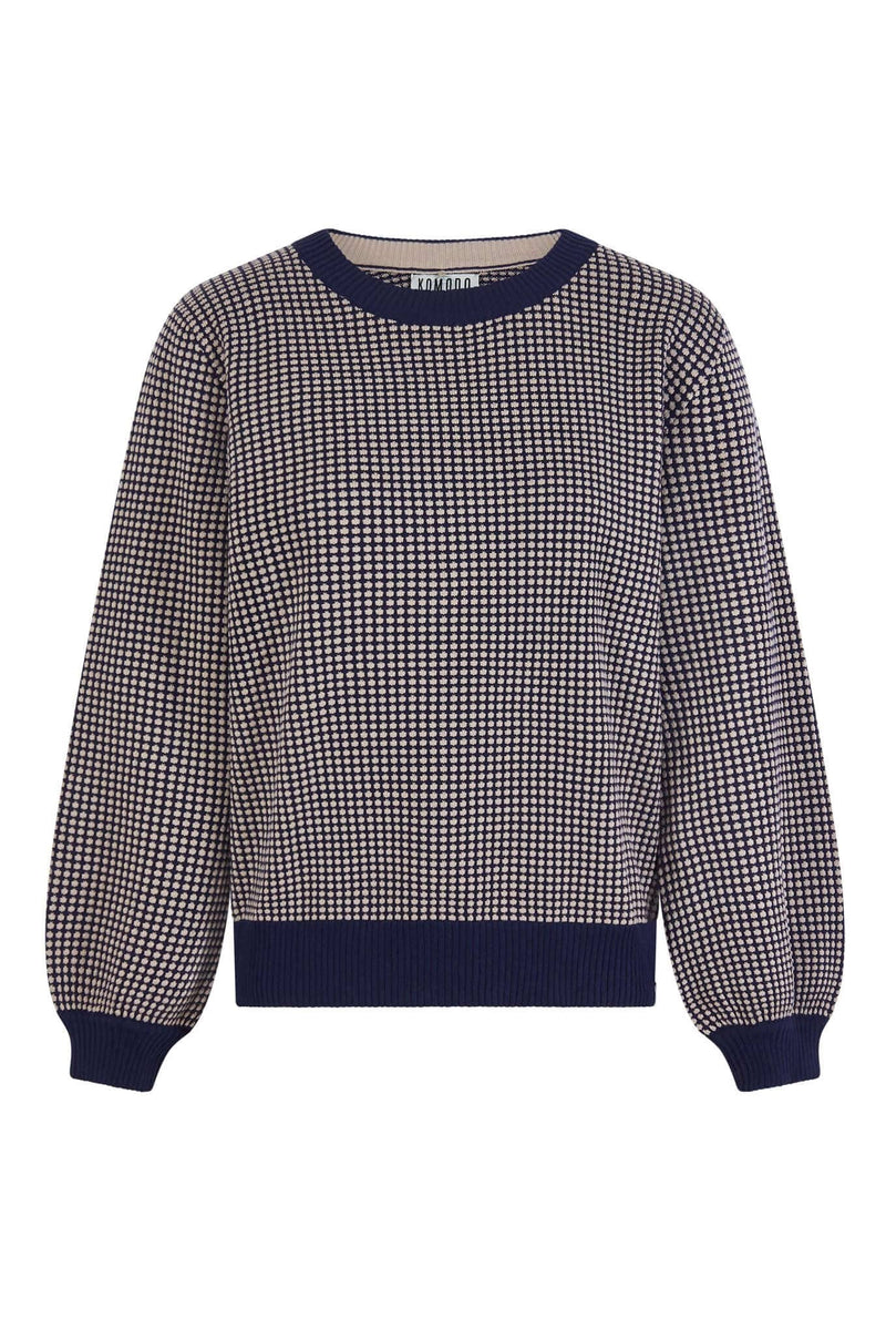 KOMODO Hope Organic Cotton Puff Sleeve Jumper | Navy