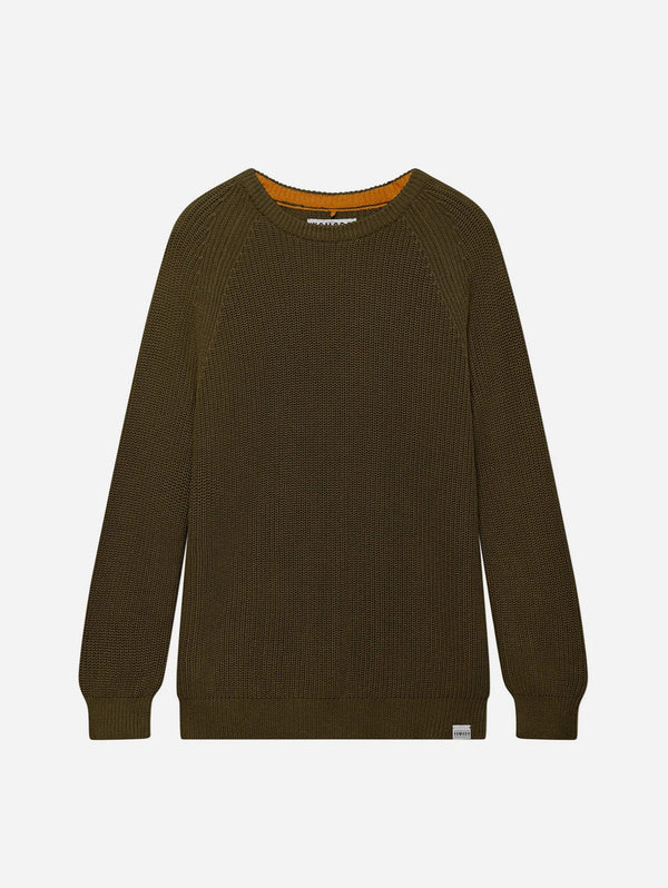 KOMODO Sergio Women's Organic Cotton Jumper | Khaki UK8 / EU36 / US4