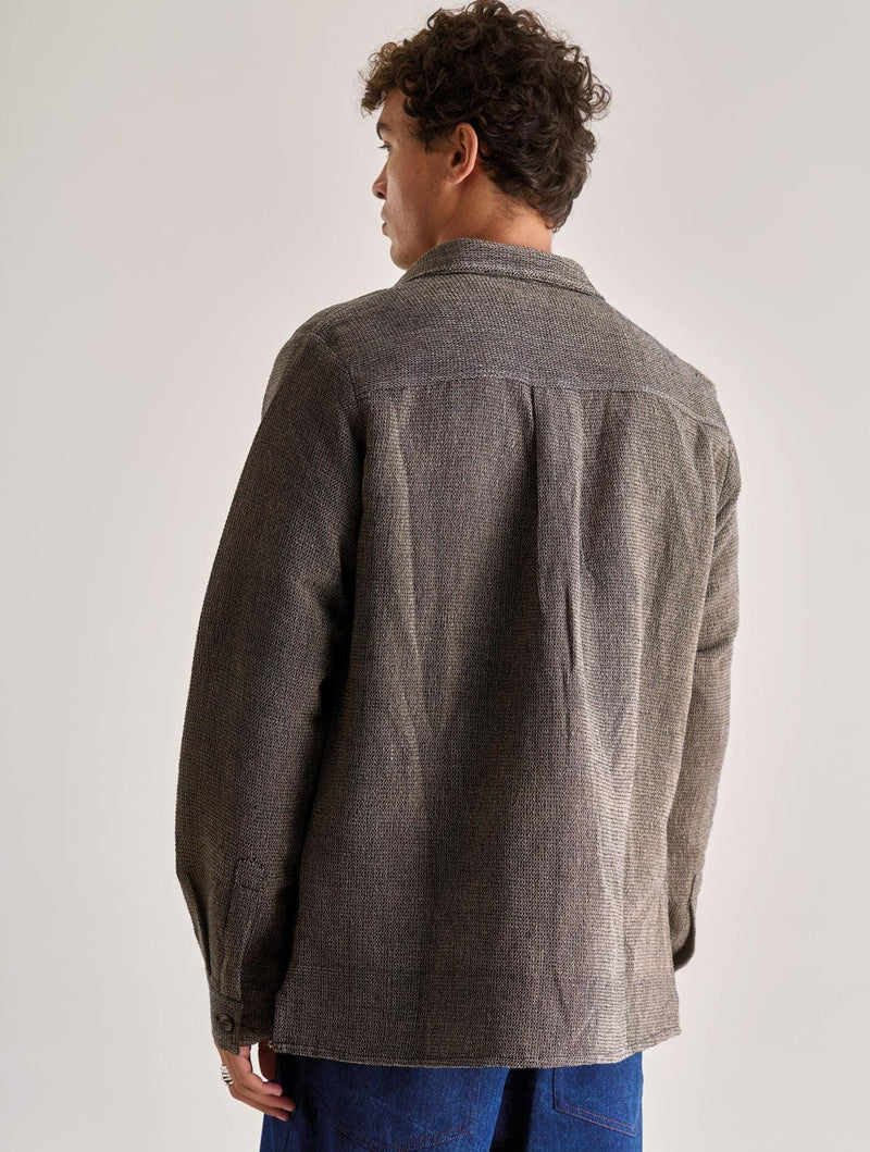 KOMODO Men's Shanti Hand Woven Cotton Over Shirt | Brown