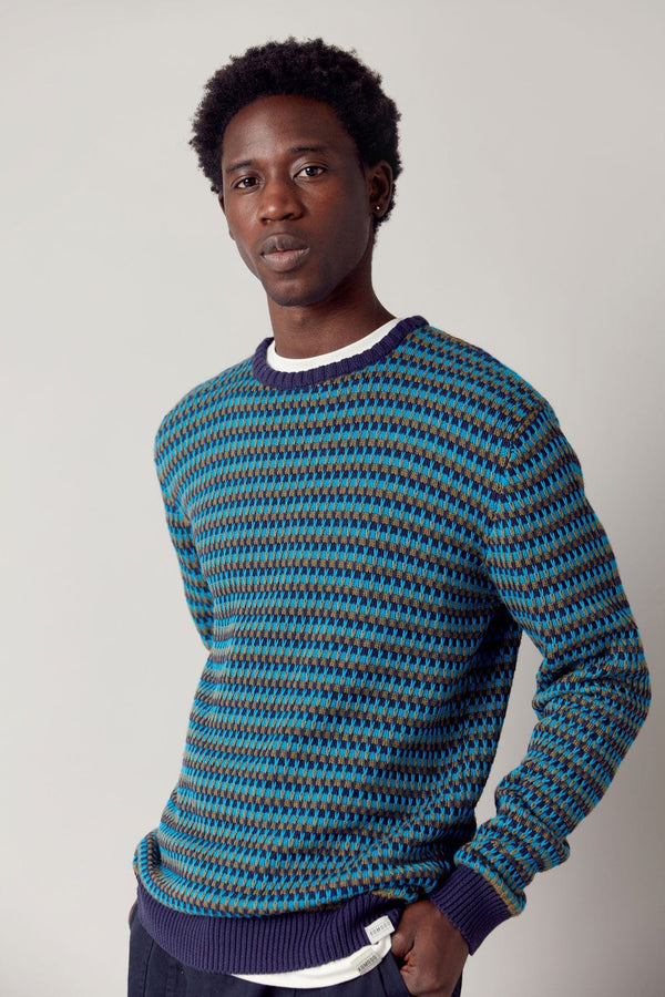 KOMODO Kai Men's GOTS Organic Cotton Jumper |  French Blue