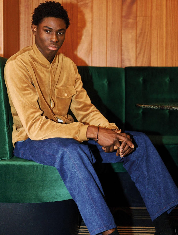 Men's Cole Organic Cotton Poly Velvet Overshirt | Olive