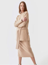 Immaculate Vegan - Mila.Vert Knitted Organic Cotton Belted Tunic | Sand