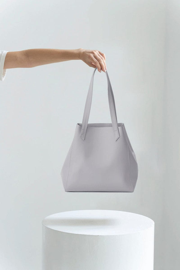 Totissimo Foldable Vegan Leather Tote Bag | Pearl
