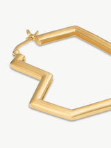 Immaculate Vegan - Under Her Eyes DARYL LARGE HOOPS <br> 18k Gold Plated Gold / 18k Gold Plated Silver