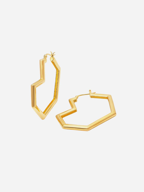 Under Her Eyes DARYL LARGE HOOPS <br> 18k Gold Plated Gold / 18k Gold Plated Silver