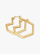 Immaculate Vegan - Under Her Eyes DARYL LARGE HOOPS <br> 18k Gold Plated Gold / 18k Gold Plated Silver