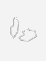 Immaculate Vegan - Under Her Eyes DARYL LARGE HOOPS <br> Sterling Silver Silver / Silver