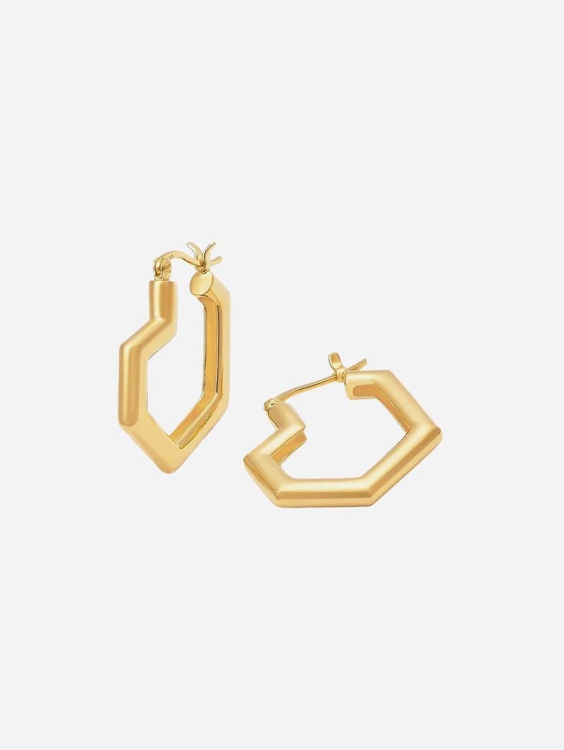 Under Her Eyes DARYL SMALL HOOPS <br> 18k Gold Plated Gold / 18k Gold Plated Silver