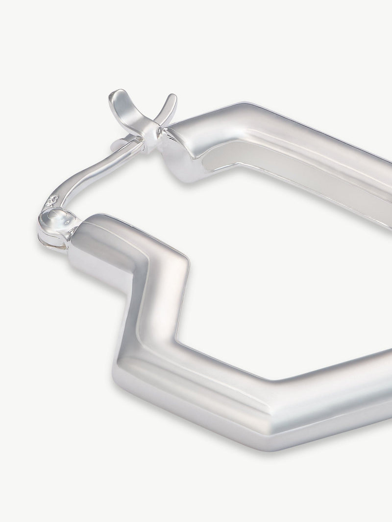 Under Her Eyes DARYL SMALL HOOPS <br> Sterling Silver Silver / Silver