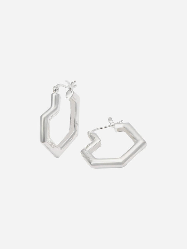 Under Her Eyes DARYL SMALL HOOPS <br> Sterling Silver Silver / Silver