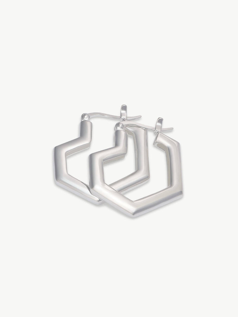 Under Her Eyes DARYL SMALL HOOPS <br> Sterling Silver Silver / Silver