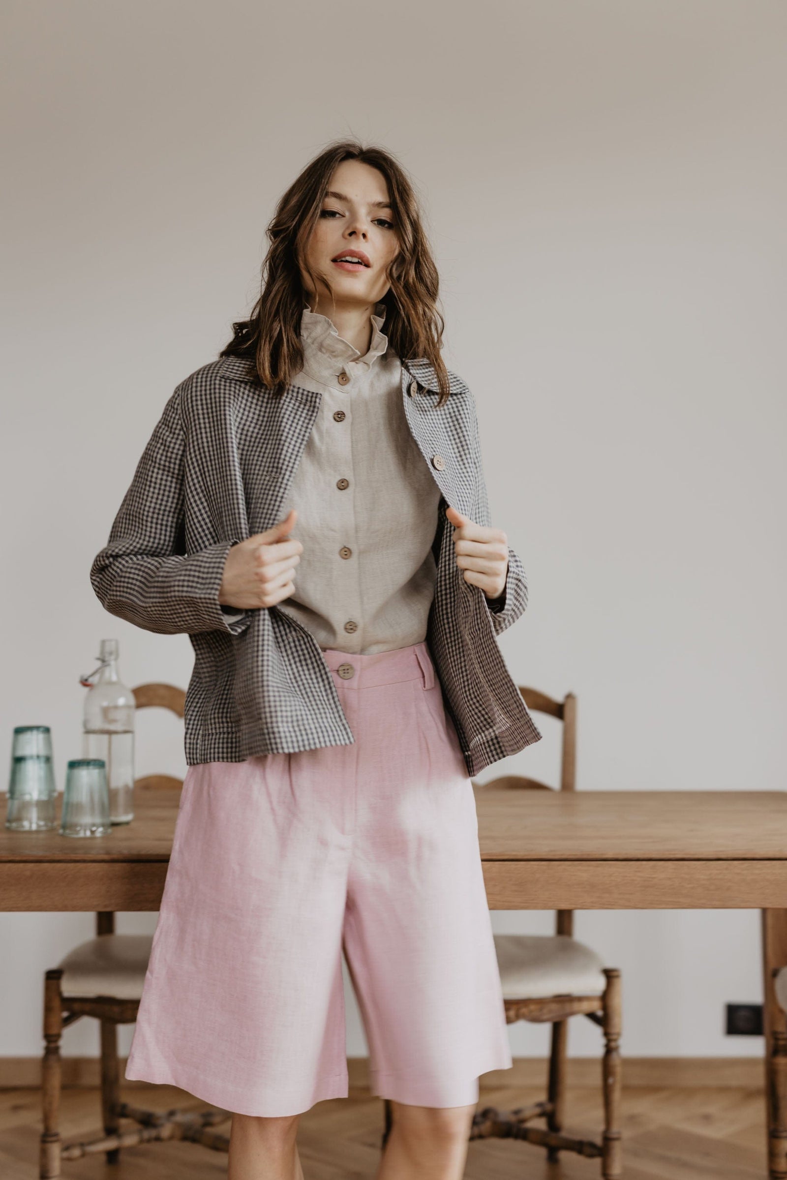 Preila Women's Linen Jacket | Multiple Colours – Immaculate Vegan