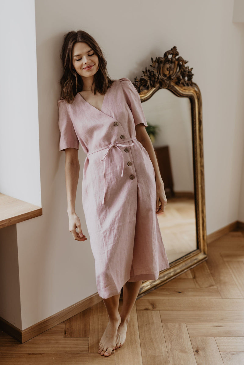 Smiltyne Women's Linen Dress | Multiple Colours Immaculate Vegan Smiltyne Women's Linen Dress | Multiple Colours Immaculate Vegan